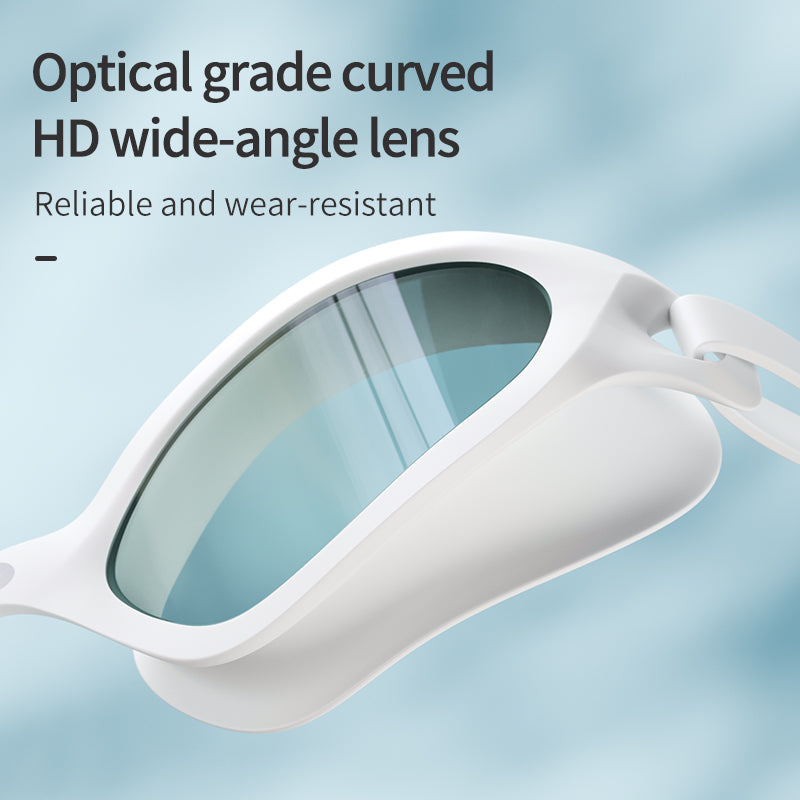 Professionelle verspiegelte Schwimmbrille mit Antibeschlag-Effekt, UV-Schutz und verstellbarem Silikonband