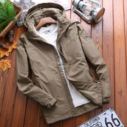 NIANJEEP autumn and winter clothing maleshield outdoor mountaineering suit and a casual and velvet jacket jacket - Blue Force Sports