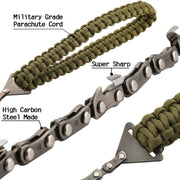 Braided Umbrella Rope Camping Survival Pocket Saw - Blue Force Sports