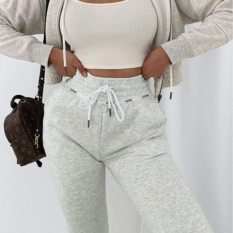 Elastic webbing printed sports pants - Blue Force Sports