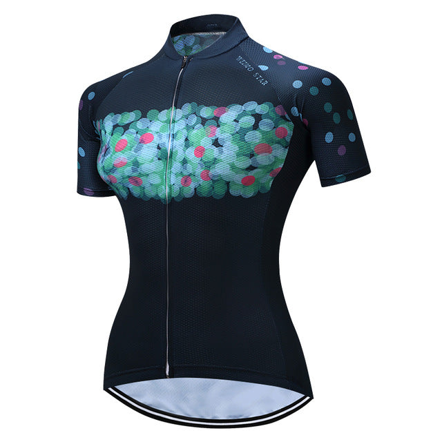 Women Cycling Jersey Shirt - Blue Force Sports