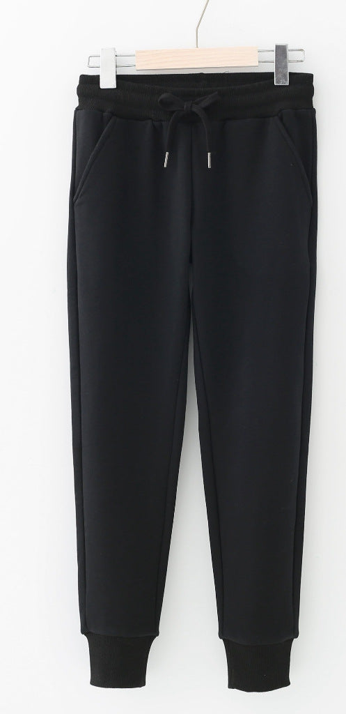 Cashmere casual pants 2021 autumn and winter new style, simple and easy to add loose trousers and warm pants Haren pants - Blue Force Sports