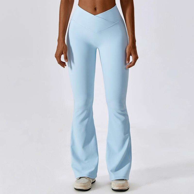 Yoga-Leggings mit hoher Taille und überkreuzter Taille – Performance-Strumpfhose für mehrere Jahreszeiten