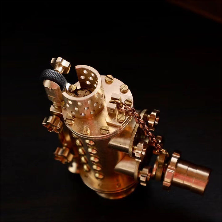 All Copper Handmade Mechanical Punk Kerosene Lighter Trench Machine - Blue Force Sports