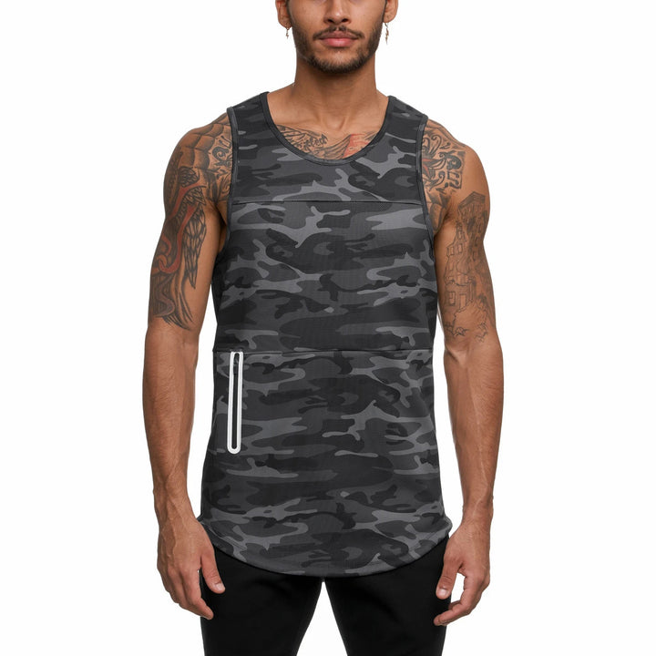 Mens Sports Vest Summer Quick Drying - Blue Force Sports