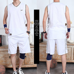 Casual Wear Sleeveless Thin Vest Running Wear Shorts Sportswear - Blue Force Sports
