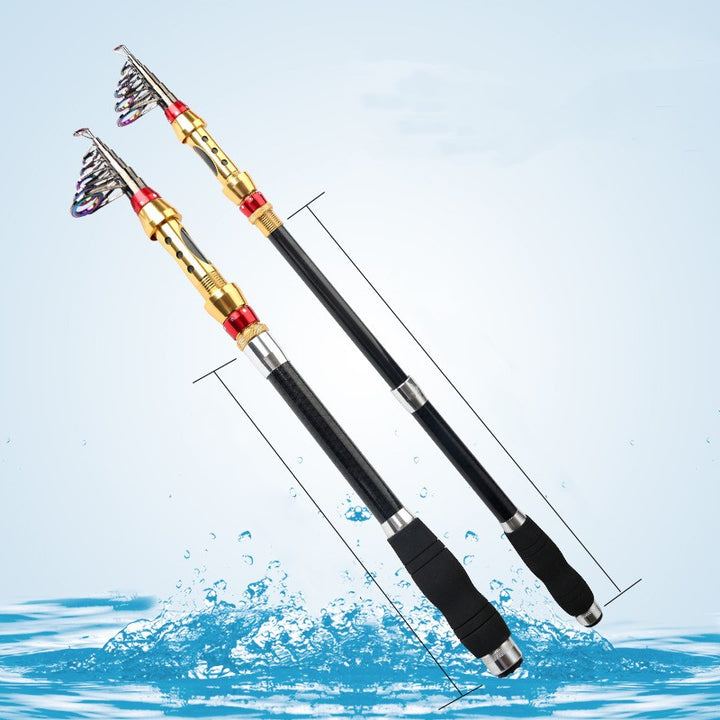 Fishing Rod Spinning Carbon Fiber Telescopic - Blue Force Sports