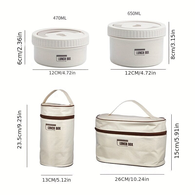 Juego de loncheras bento apilables de acero inoxidable con bolsa de transporte aislada