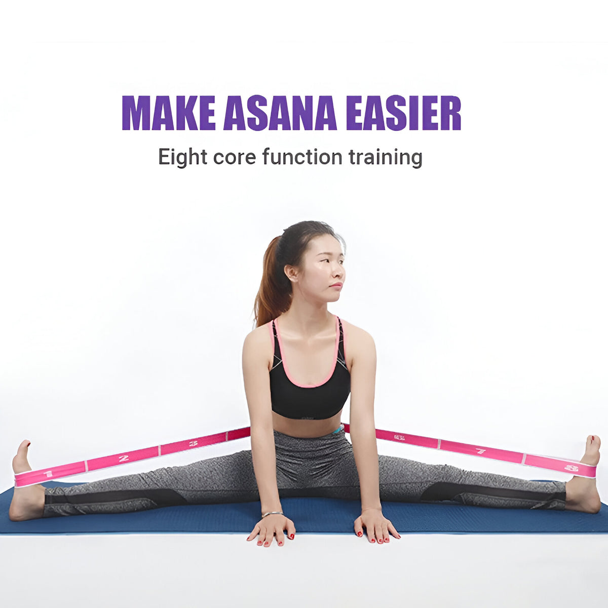 Elastisches Yoga-Widerstandsband mit mehreren Abschnitten