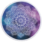 Round Printed Bath Towel Beach Towel Yoga Mat - Blue Force Sports