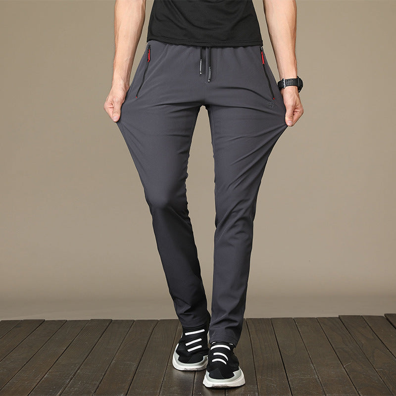 2021 autumn and winter men's casual pants young Korean version of the Korean version of the body and small feet pants student movement pencil pants tide - Blue Force Sports