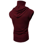Mens Mask Button Sports Vest Hooded - Blue Force Sports