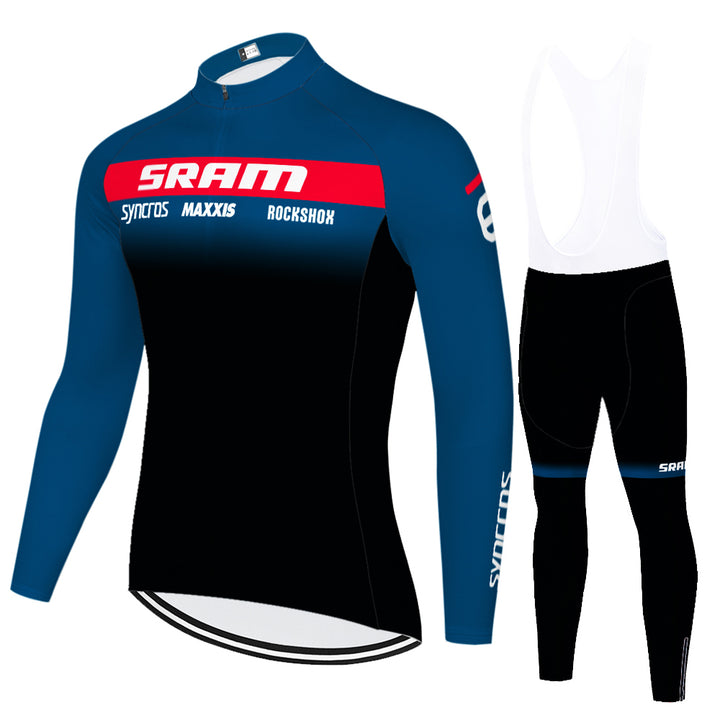 New Summer Breathable Cycling Jersey Long Sleeve Suit - Blue Force Sports