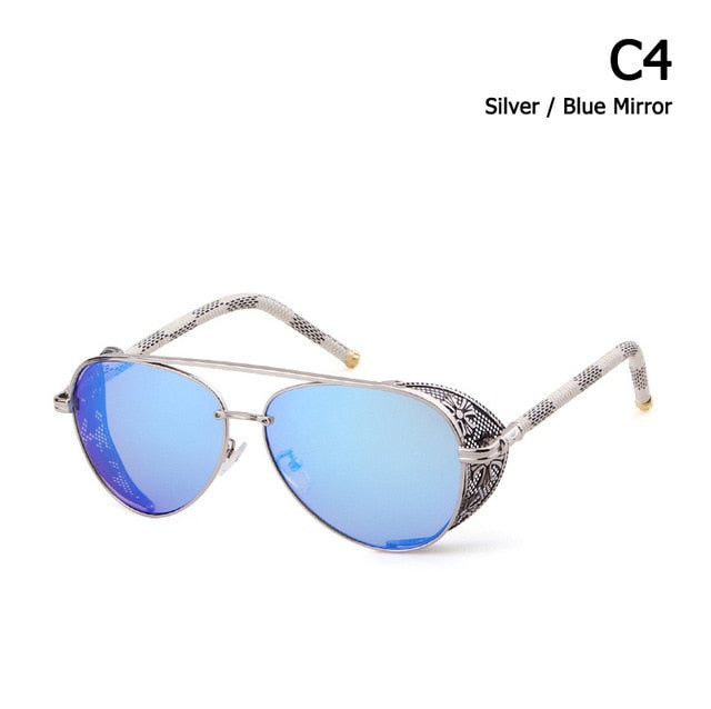 Men and women personality double beam metal sunglasses - Blue Force Sports