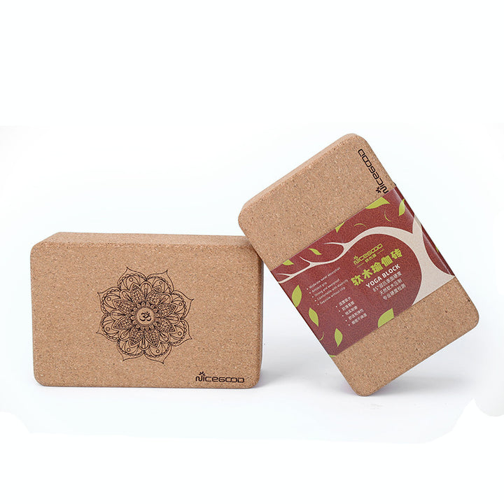 High-density Environmentally Friendly Cork Yoga Brick - Blue Force Sports