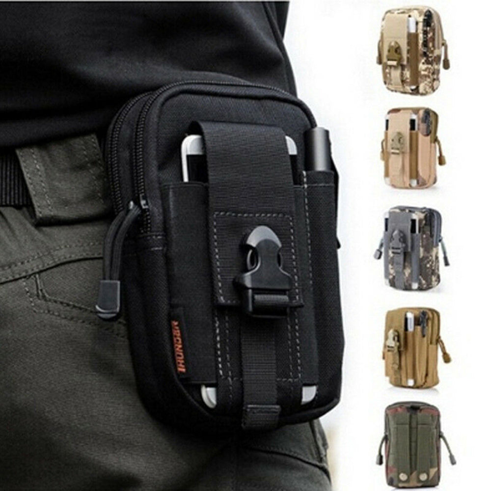 Outdoor Sports Molle Tactical Pocket Male 5.5 6 Inch Waterproof Mobile Phone Bag - Blue Force Sports