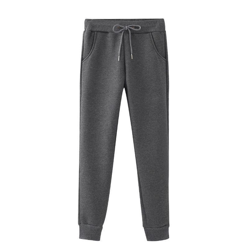 Cashmere casual pants 2021 autumn and winter new style, simple and easy to add loose trousers and warm pants Haren pants - Blue Force Sports