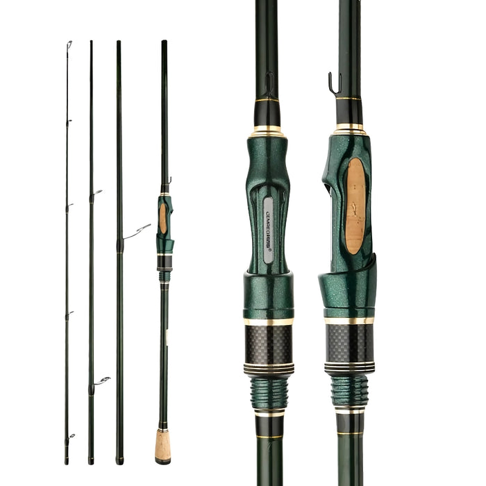 Portable Carbon Travel Fishing Rod - Spinning or Casting