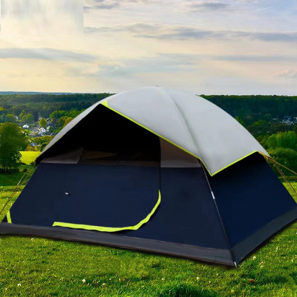 4 Person Black Coated Darkroom Tent For Camping Family Backpacking Tents - Blue Force Sports