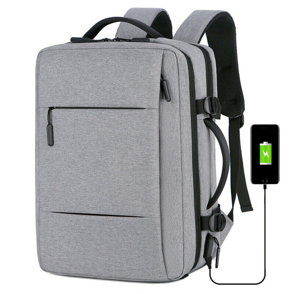 Classic Expandable Travel Backpack with USB Charging Port
