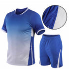 Summer Gradient Digital Printing Loose Short-sleeved T-shirt Two-piece Summer Plus Size Shorts Suit Men - Blue Force Sports