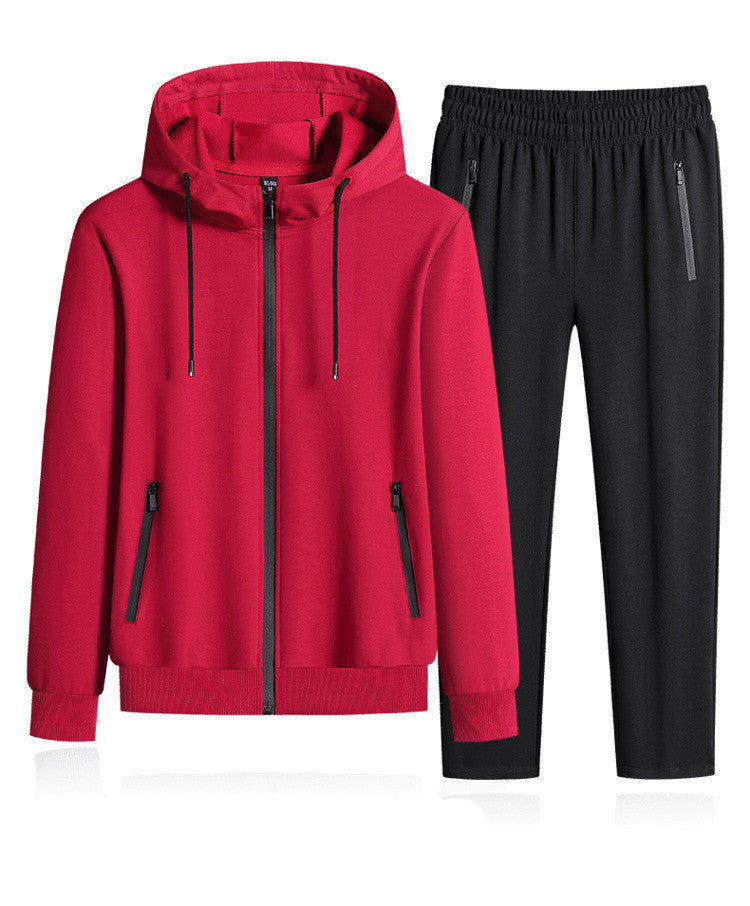Plus Size Couple Casual Sweater Trousers Jacket - Blue Force Sports