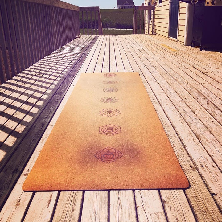 7 Chakra Cork Yoga Mat - Blue Force Sports