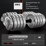 Men's Home Electroplating Pure Iron Barbell Set - Blue Force Sports