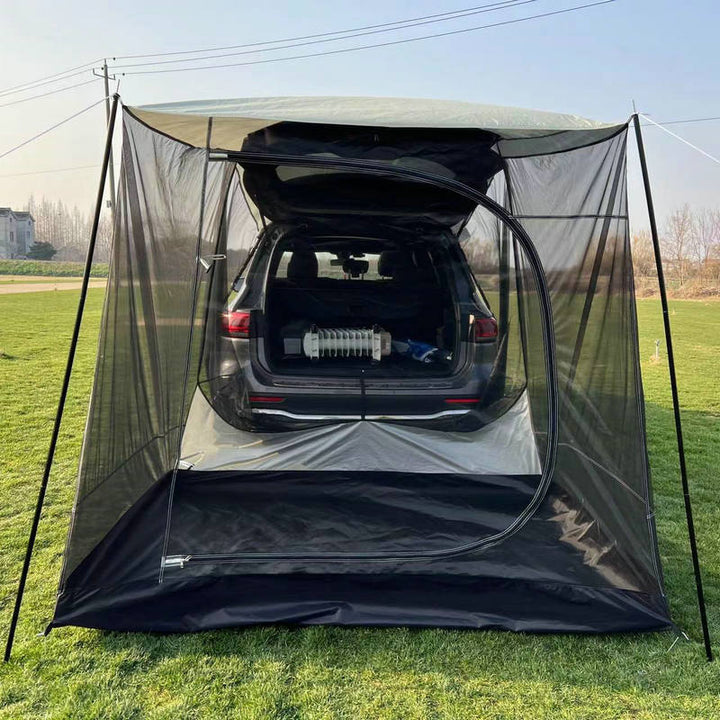 Outdoor Self-driving Travel Camping Barbecue Car Tail Extension Tent Multi-person Rain-proof Sunshade Trunk Tent - Blue Force Sports