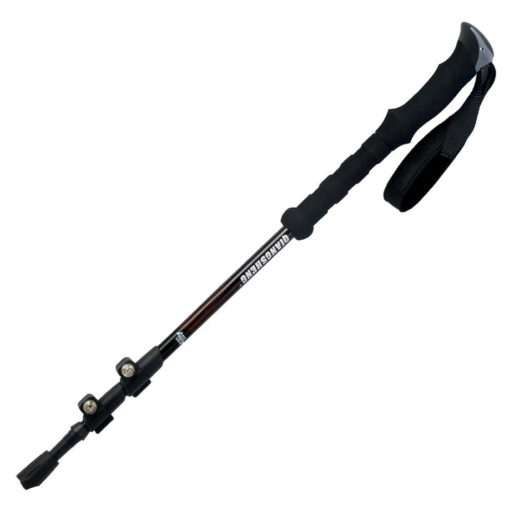 Outdoor Straight Handle Trekking Pole With Outer Lock Telescopic - Blue Force Sports