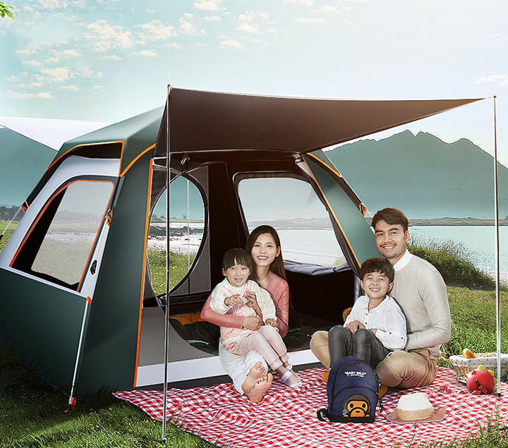 Foldable Automatic Thickening Sunscreen Wild Picnic Home Full Set Camping Tent - Blue Force Sports