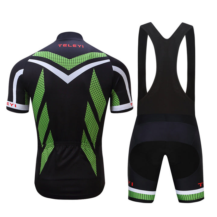 TELEYI black and green short-sleeved jersey - Blue Force Sports