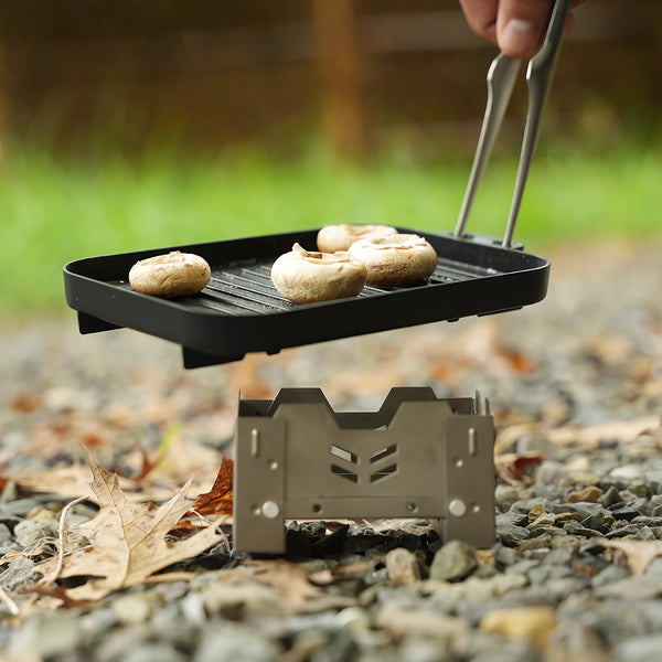 Hitzebeständiges Mini-Grillplatten-Set mit Antihaftbeschichtung zum Kochen im Freien