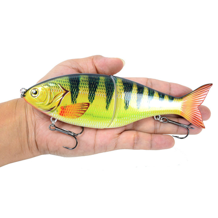 Wo-section Metal Connection Lure Lure Submersible S-shaped Multi-section Fishing Lure - Blue Force Sports