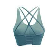 Yoga vest-style fitness bra - Blue Force Sports