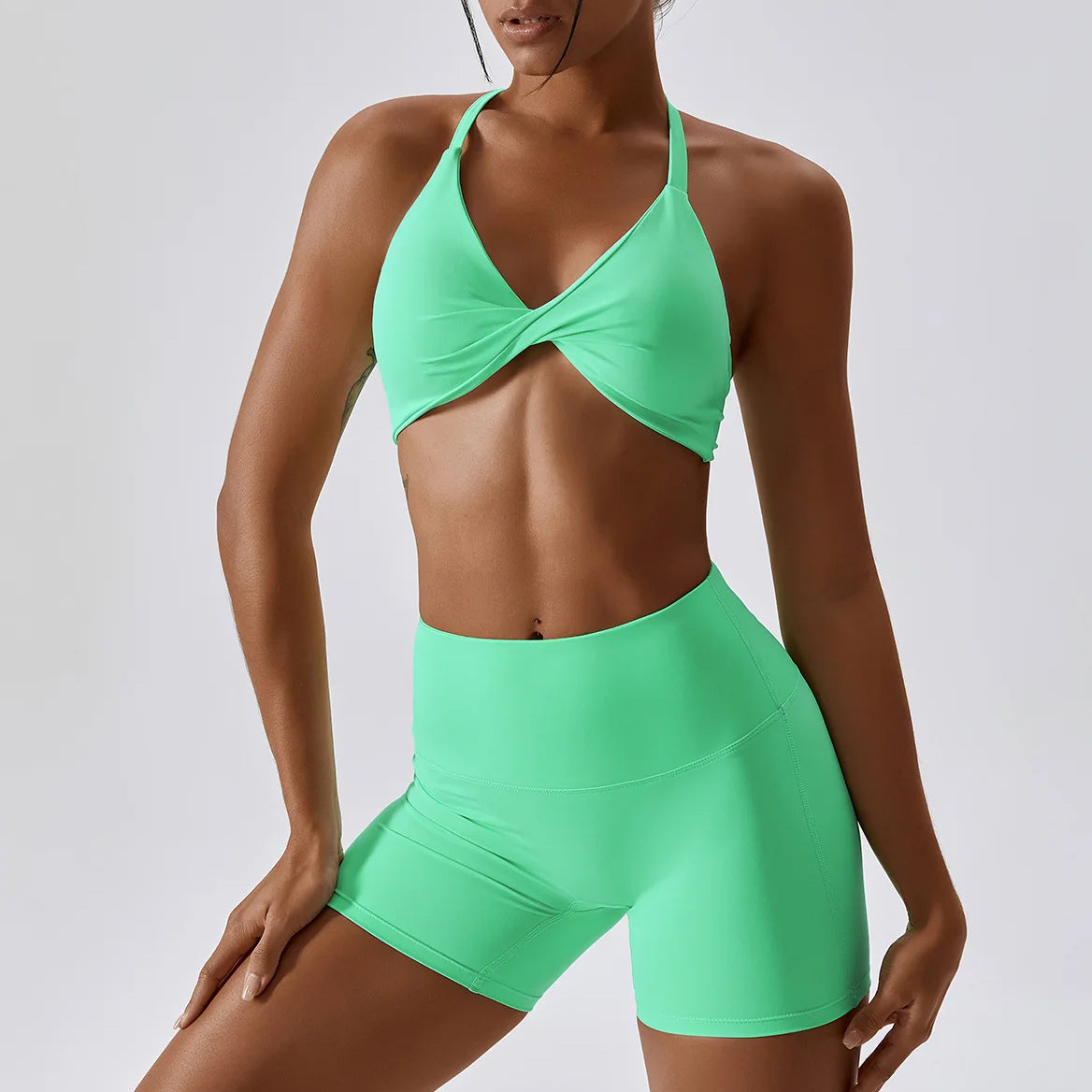 Conjunto de yoga sin costuras para mujer