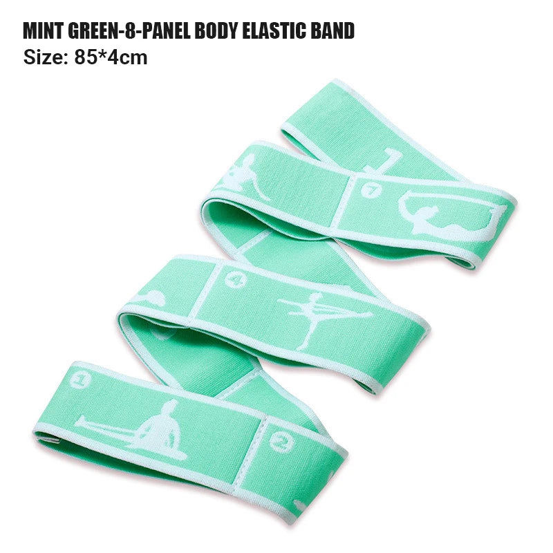 Elastisches Yoga-Widerstandsband mit mehreren Abschnitten