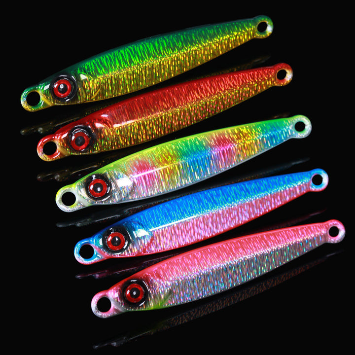 Tungsten Alloy Lead Fish Long-distance Tungsten Fish Tungsten Steel Plate Luminous - Blue Force Sports