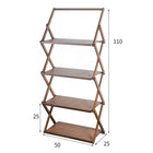 Estante plegable de bambú versátil para exteriores