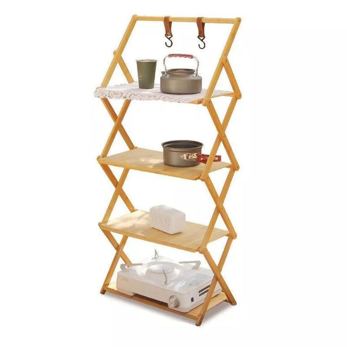 Versatile Bamboo Outdoor Folding Rack