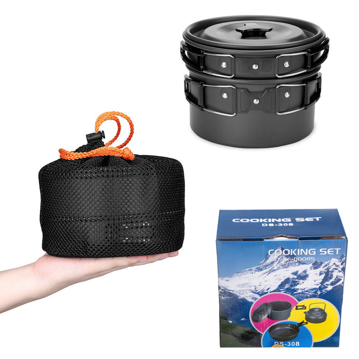 Camping Cooker Outdoor Teapot Combination Picnic Pot Set - Blue Force Sports