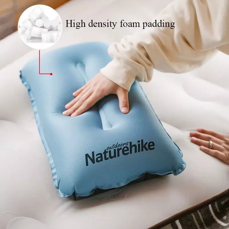 Almohada de camping autoinflable ultraligera