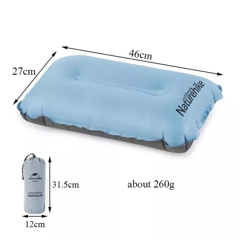 Almohada de camping autoinflable ultraligera
