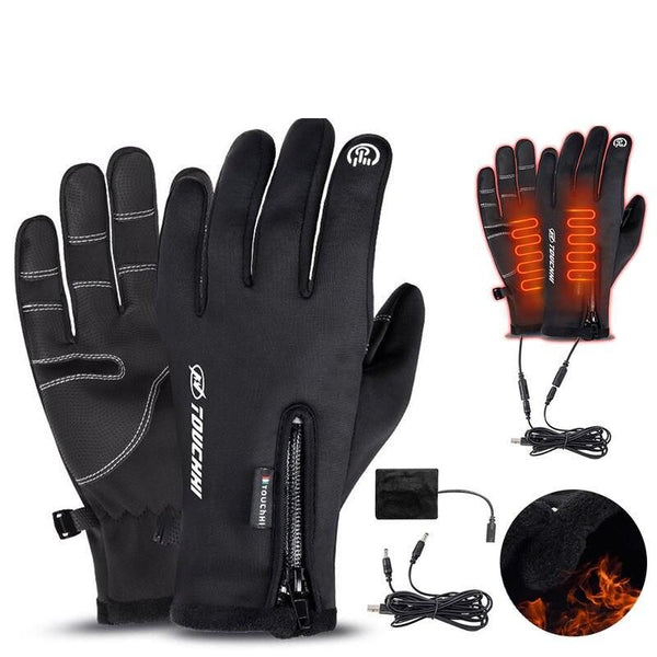 Touch Screen USB Heated Gloves for Winter Sports and Outdoor Activities