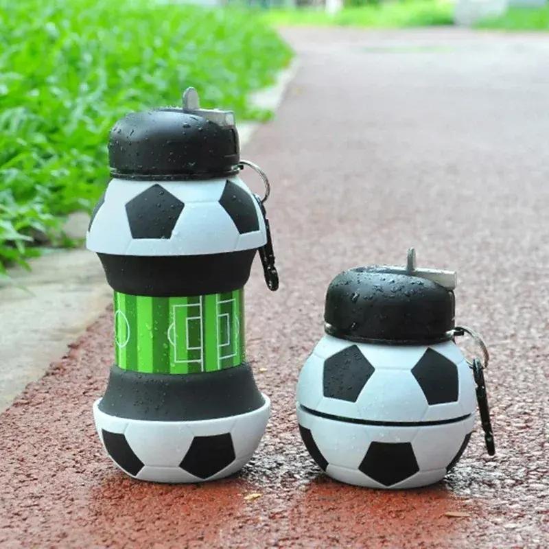 Botella de agua de silicona plegable deportiva