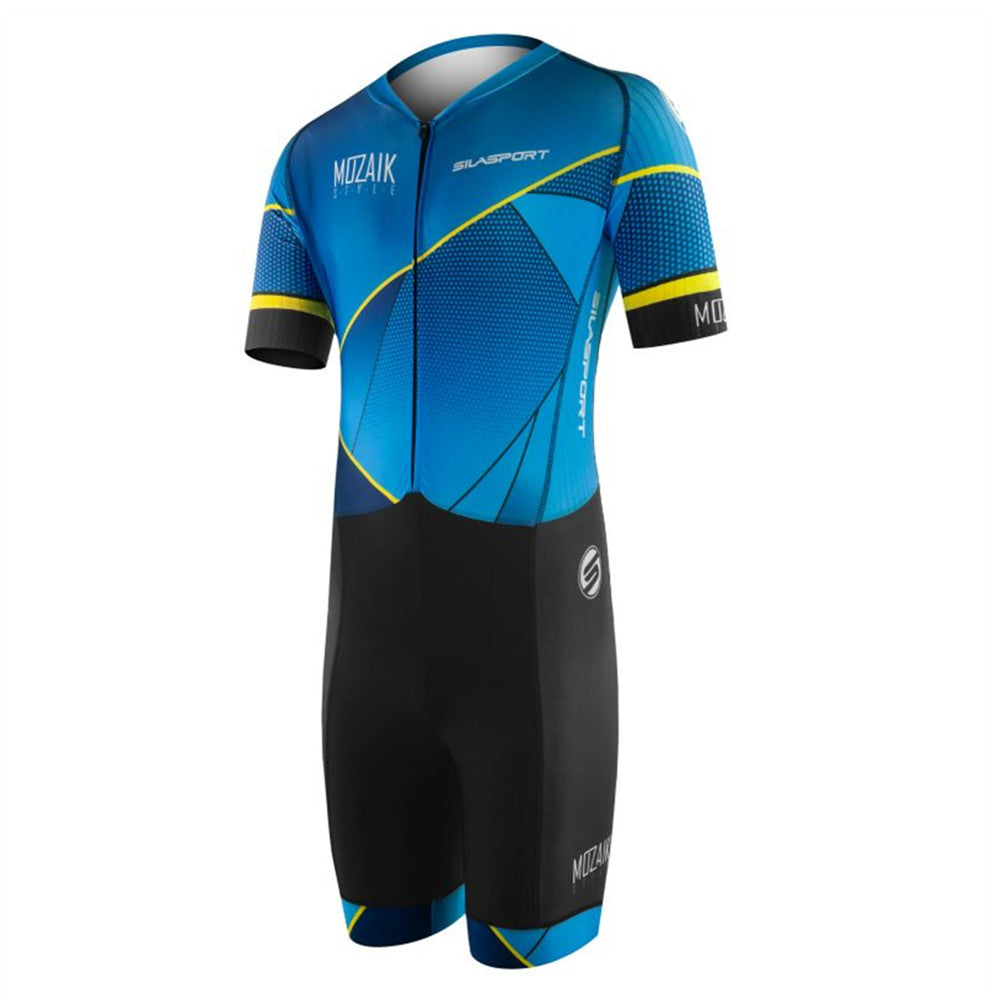 Children's Roller Skating Balance Bike Suit Short Sleeve Swimming One Piece - Blue Force Sports