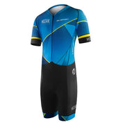 Children's Roller Skating Balance Bike Suit Short Sleeve Swimming One Piece - Blue Force Sports