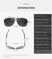 Metal Aluminum Polarized Sunglasses European And American Men's Driving And Driving Sunglasses - Blue Force Sports