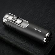 Cylindrical Metal Inflatable Four-straight Cigar Lighter - Blue Force Sports