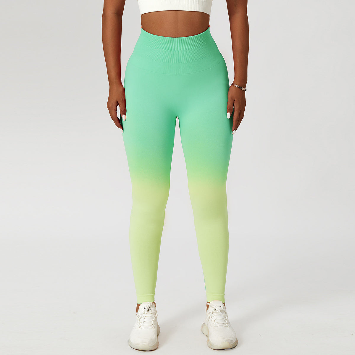 Gradient Fitness High Waist Sportswear Tight Outdoor Pants - Blue Force Sports